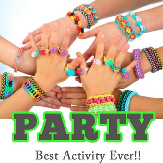 Rainbow Loom 2 colour green - white 300 stuks