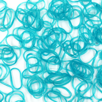 Rainbow Loom turquoise jelly 600 stuks