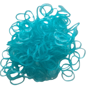Rainbow Loom turquoise jelly 600 stuks
