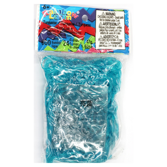 Rainbow Loom turquoise jelly 600 stuks