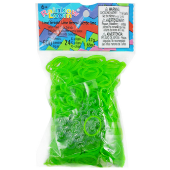 Rainbow Loom lime green jelly 600 stuks