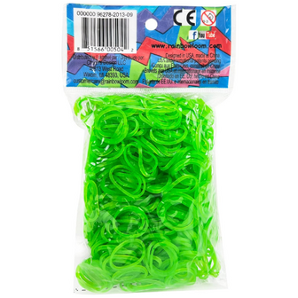 Rainbow Loom lime green jelly 600 stuks