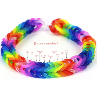 Rainbow Loom red jelly 600 stuks