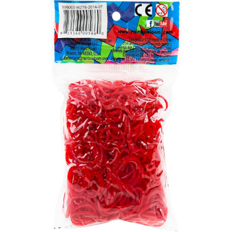 Rainbow Loom red jelly 600 stuks