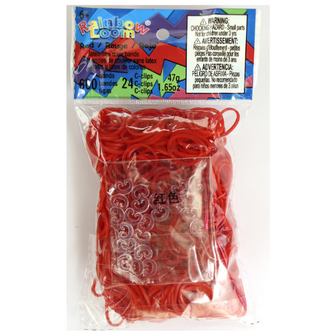 Rainbow Loom red jelly 600 stuks
