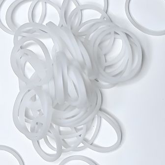 Rainbow Loom rmetallic wit 300 stuks