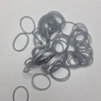 Rainbow Loom rmetallic zilver 300 stuks