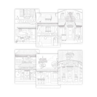 Odelia kleurboek volwassenen - thema shopfronts