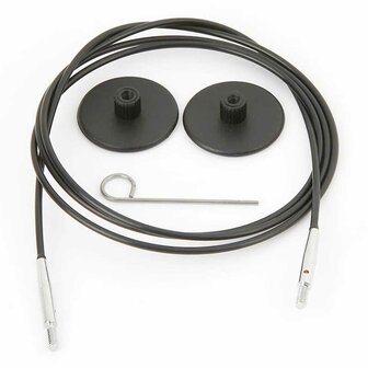 KnitPro Kabel met connector 60cm zwart