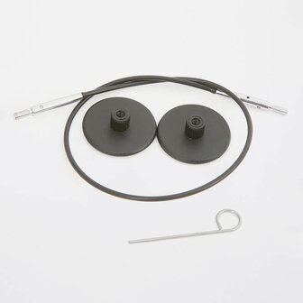 KnitPro Kabel met connector 60cm zwart