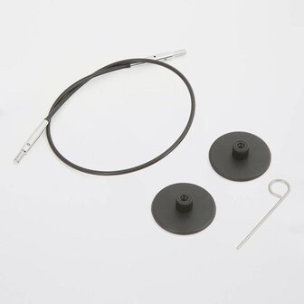 KnitPro Kabel met connector 100cm zwart