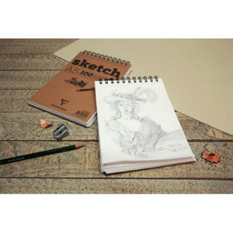 Sketch tekenblok schetsblok A5 wit &ndash; 100 vel