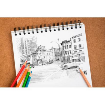 Sketch tekenblok schetsblok A5 wit &ndash; 100 vel