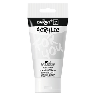 Darwi For You Acrylverf 75 ml in tube titaniumwit