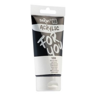 Darwi For You acrylverf 75 ml in tube lampenzwart