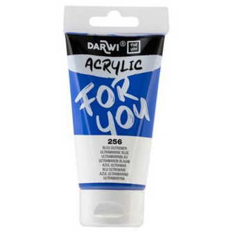 Darwi For You acrylverf 75 ml in tube ultramarijn blauw