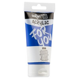 Darwi For You acrylverf 75 ml in tube ultramarijn blauw