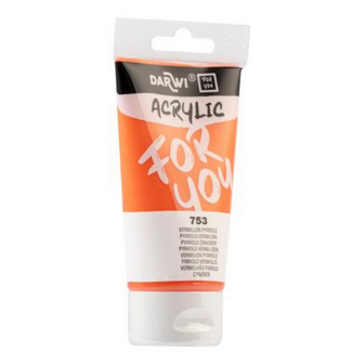 Darwi For You acrylverf 75 ml in tube pyrrolo vermiljoen