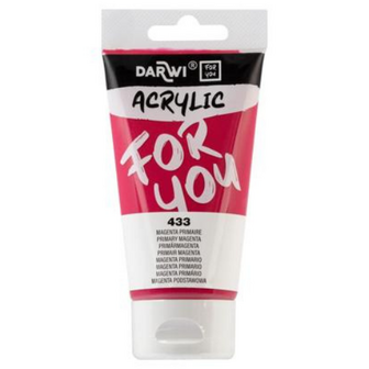 Darwi For You acrylverf 75 ml in tube primair magenta