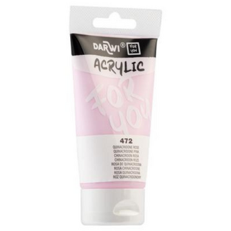 Darwi For You acrylverf 75 ml in tube quinacridone roze