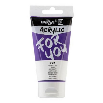 Darwi For You acrylverf 75 ml in tube licht violet