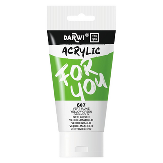 Darwi For You acrylverf 75 ml in tube geelgroen