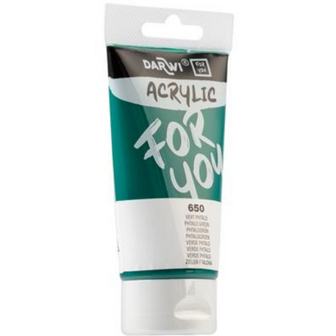 Darwi For You acrylverf 75 ml in tube phtalogroen