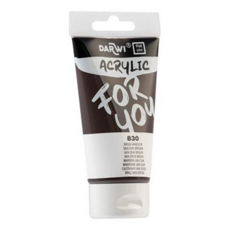 Darwi For You acrylverf 75 ml in tube van dyck bruin