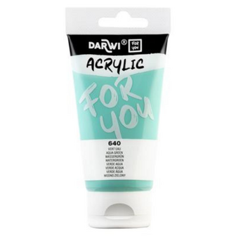 Darwi For You acrylverf 75 ml in tube watergroen