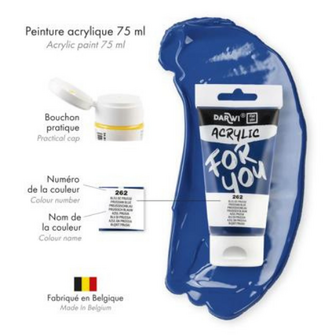 Darwi For You acrylverf 75 ml in tube pruisisch blauw