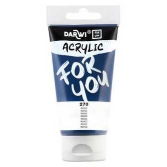 Darwi For You acrylverf 75 ml in tube indigo blauw