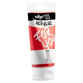 Darwi For You acrylverf 75 ml in tube fel rood