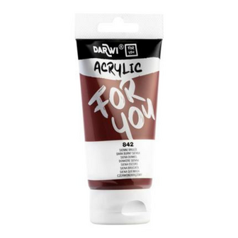 Darwi For You acrylverf 75 ml in tube donkere sienna