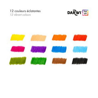Darwi For You kleurpotloden set van 12 kleuren