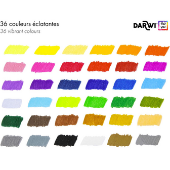 Darwi For You kleurpotloden set van 36 kleuren