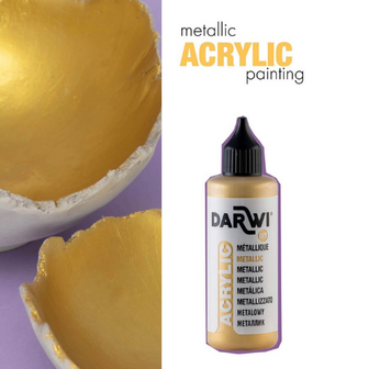 Darwi metallic acrylverf zilver 080 - 250 ml foto 4