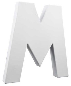 Letter wit M 20,5 cm