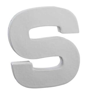 Letter wit S 12 cm