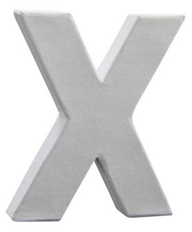 Letter wit X 12 cm