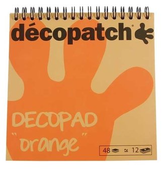 Decopad spiraalblok papier oranje
