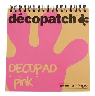 Decopad spiraalblok papier roze