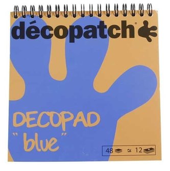Decopad spiraalblok papier blauw