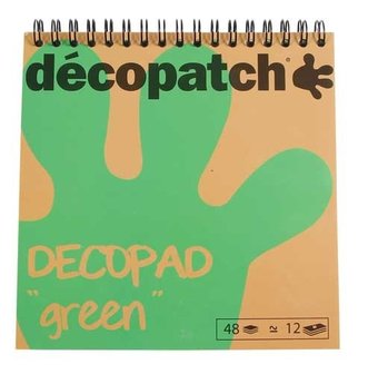Decopad spiraalblok papier groen