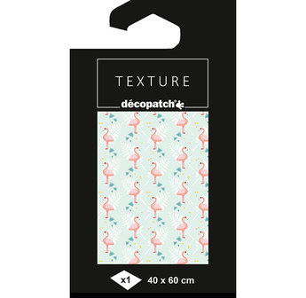 Texture Decopatch papier Flamingo hotfoil XL