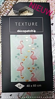 Texture Decopatch papier Flamingo hotfoil XL