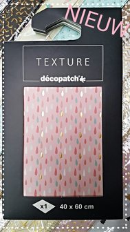 Texture Decopatch papier Druppels hotfoil XL