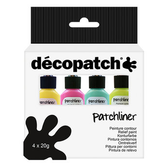 Patchliner reli&euml;fverf set van 4 Pastel