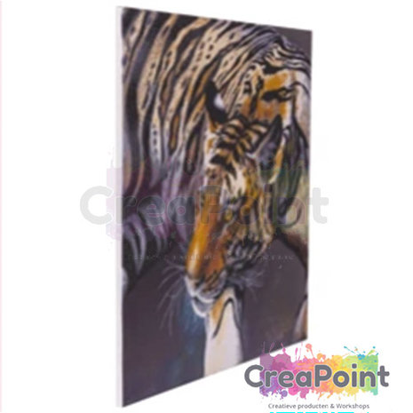 Crystal Art kit Tiger 70 x 70 cm partial diamond painting