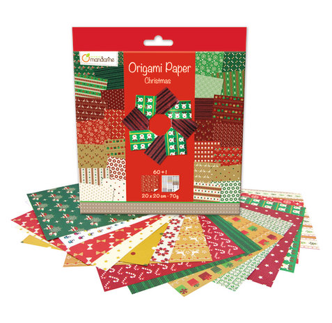 Origami papier  Christmas , 60 vel 70g 20 x 20 cm - met motief