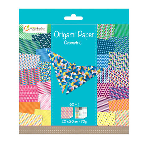 Origami papier Geometric, 60 vel 70g 20 x 20 cm - met motief